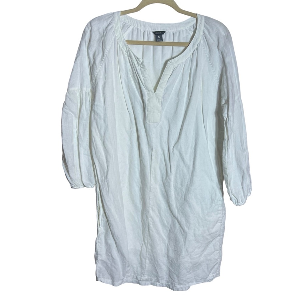 Eddie Bauer Cotton Linen Blend Shift Dress, Small
